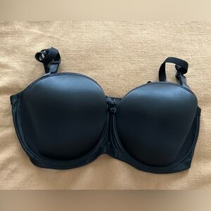 Elomi Convertable UW Bra 40DDD EL1230BLK Molded Underwire Strapless Bra 40E